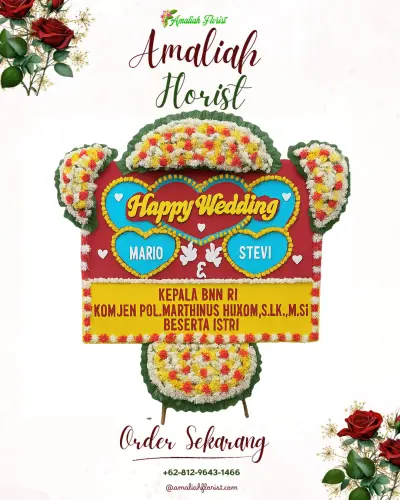 Karangan Papan Bunga Pernikahan di Rawa Belong